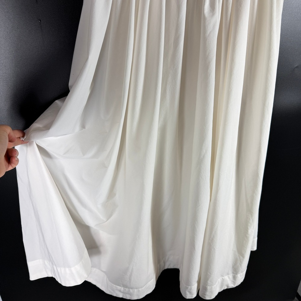 Jewel Badgley Mischka Halter Maxi Dress White V-Neck Sleeveless Womens Sz 4 US - Picture 5 of 12
